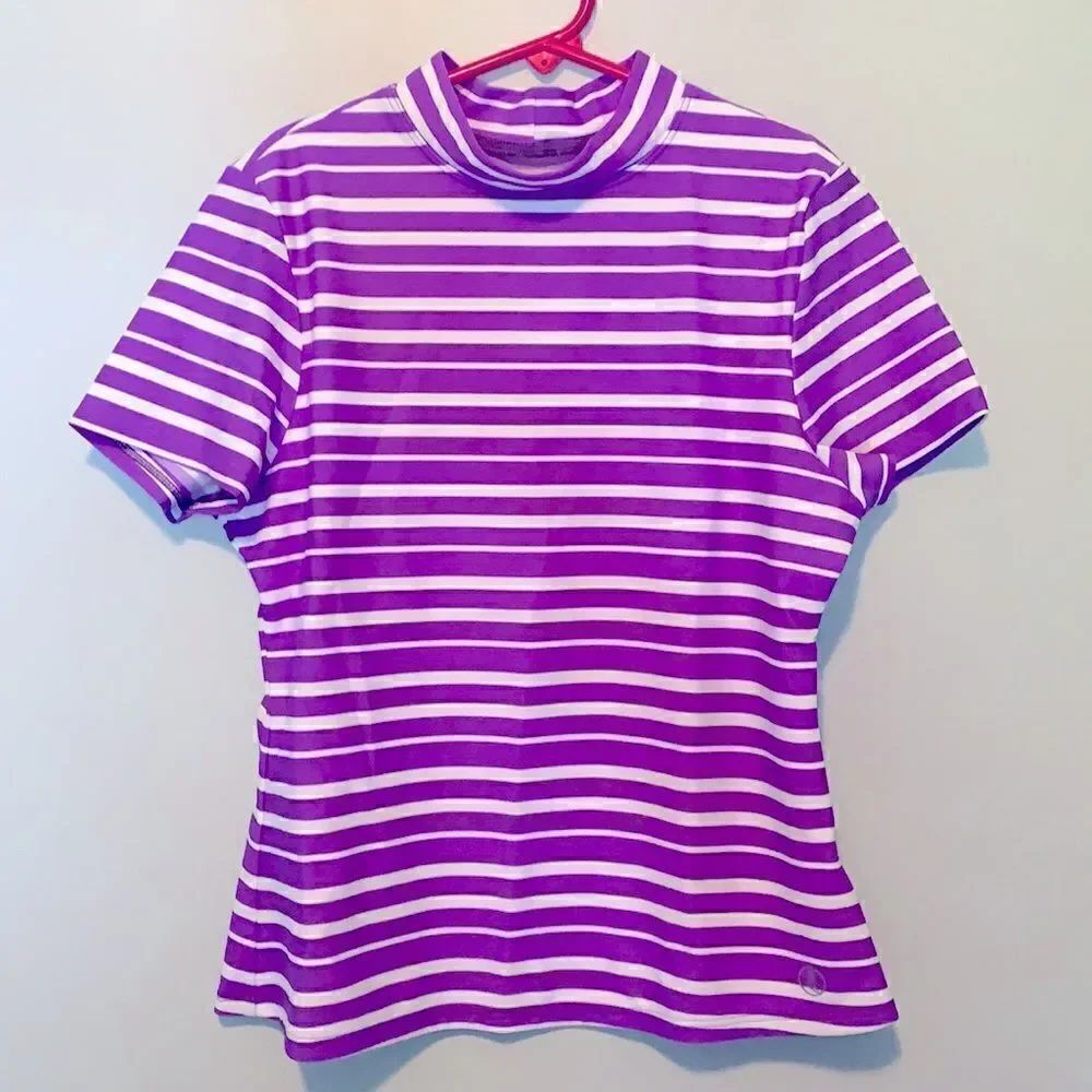 Lands' End Purple Swim Shirt
